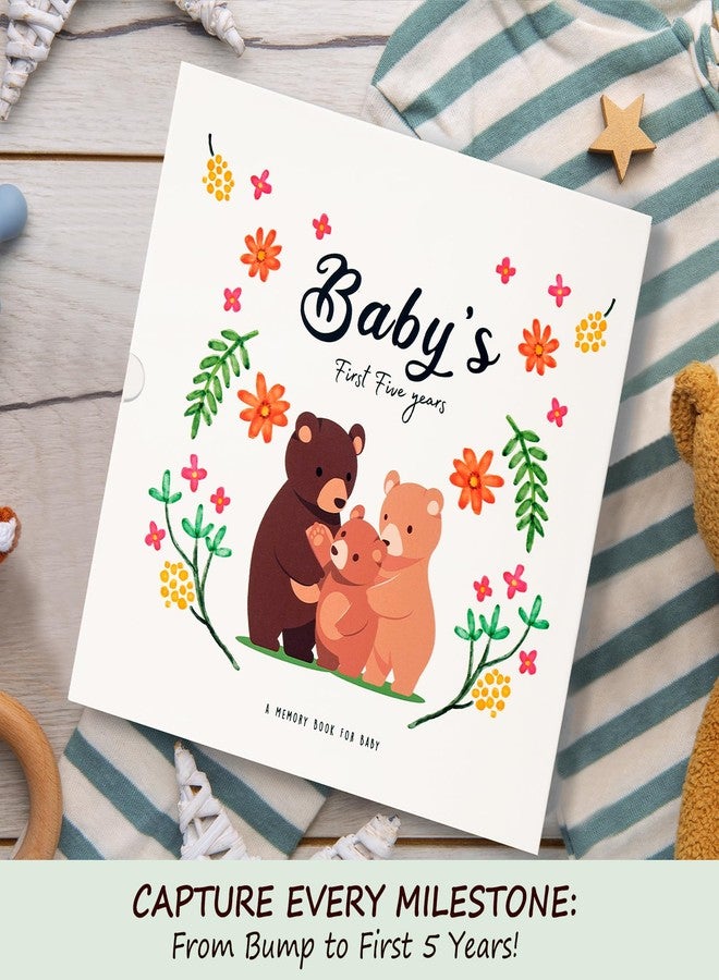 COMIX Baby Memory Book for Girl Boy, Timeless Memory Book from Pregnancy to First 5 Years, Gender Keepsake Journal with 6 Photo Pockets & 108 Pages & Gift Box, Great Gift for New Parents - Image 2